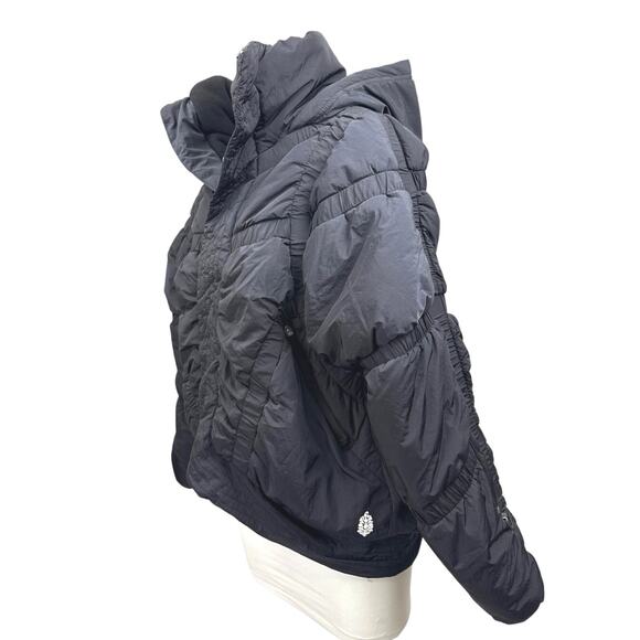 NEW Free People Women's Black Hooded Hoodie Winter Ski Puffer Coat Jacket Sz XS - Picture 3 of 8